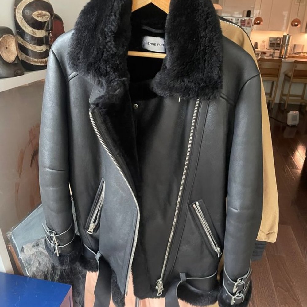 Femme fur Merino leather jacket